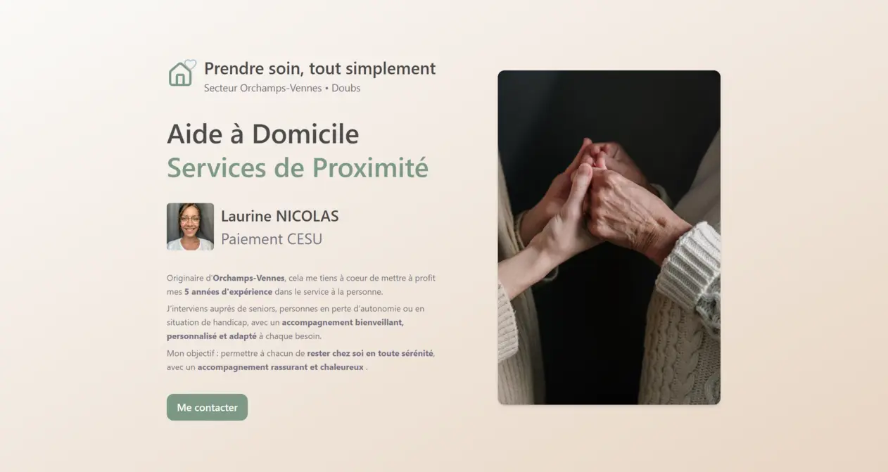 Couverture du projet Laurine Nicolas - Aide à domicile