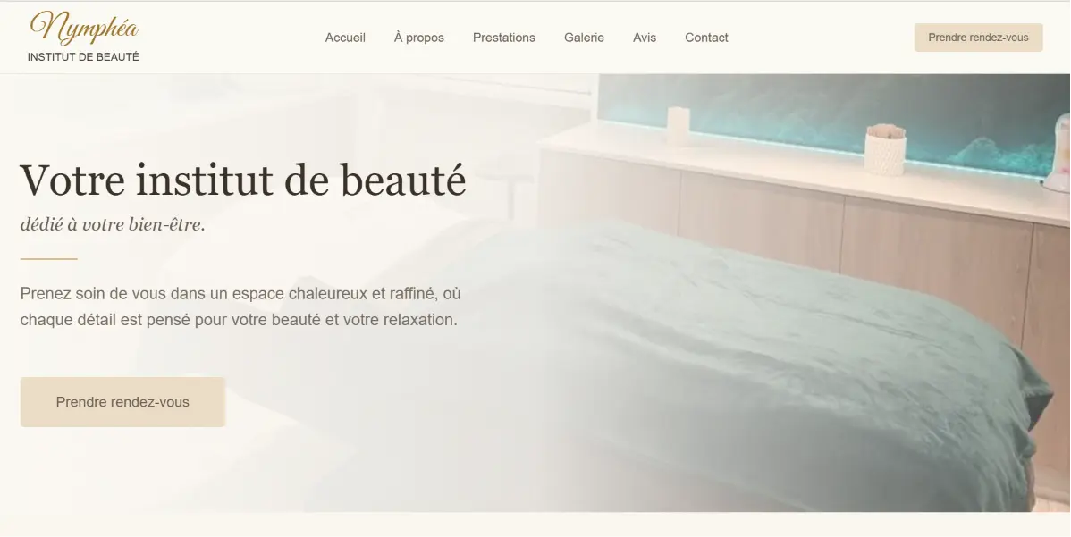Couverture du projet Nymphéa - Institut de Beauté